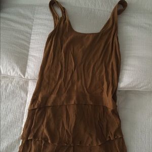 BCBGENERATION DARK TAN/YELLOW DRESS