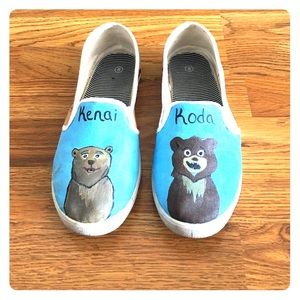 Walt Disney's Brother Bear painted canvas shoes
