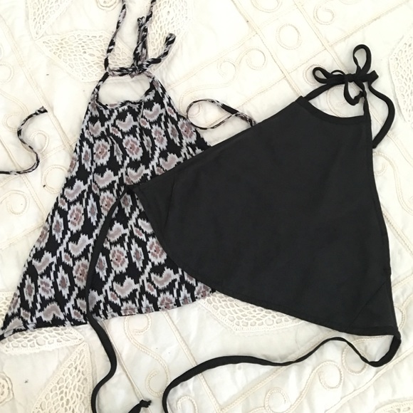 John Galt 2 for 1 halter crop top brandy Melville