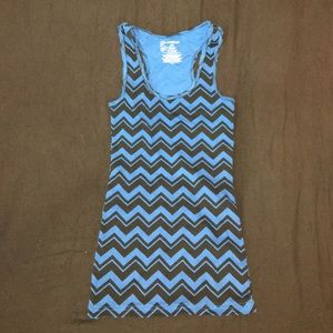 Blue and black Tank Top