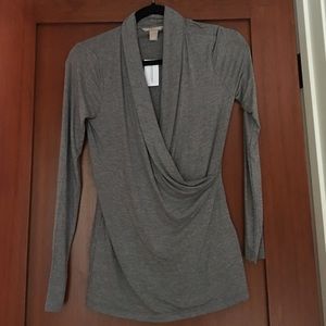 Gray lightweight Banana Republic top