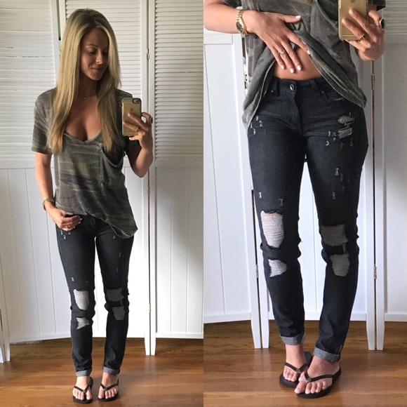 Denim - SOLD OUT• Vintage Black Destroyed Denim