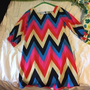 colorful chevron dress
