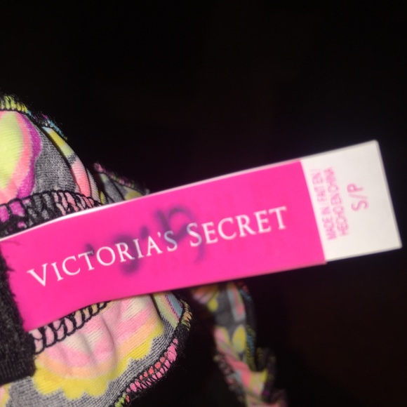 Victoria's Secret Black Floral Bandeau Swim Too - Picture 2 of 4