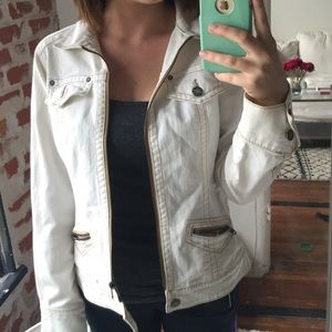 White denim jacket