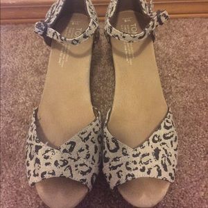 Tom cheetah wedges!! Only worn twice!