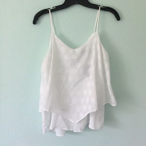 White flowy top