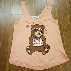 NWT Wildfox Teddy Bear Summer Shirt