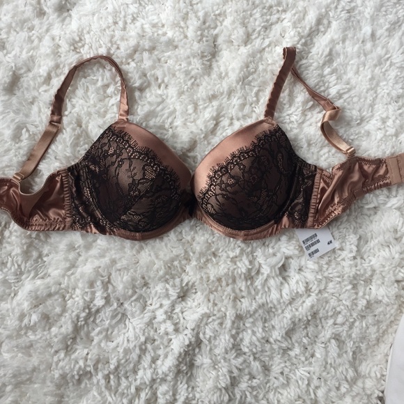 Gold and black Lace bra.