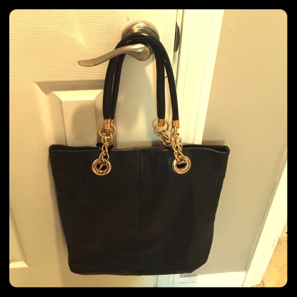 Cynthia Rowley black leather bag