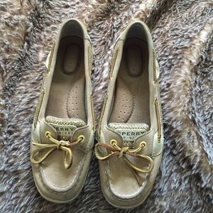 Gold speedy top-siders