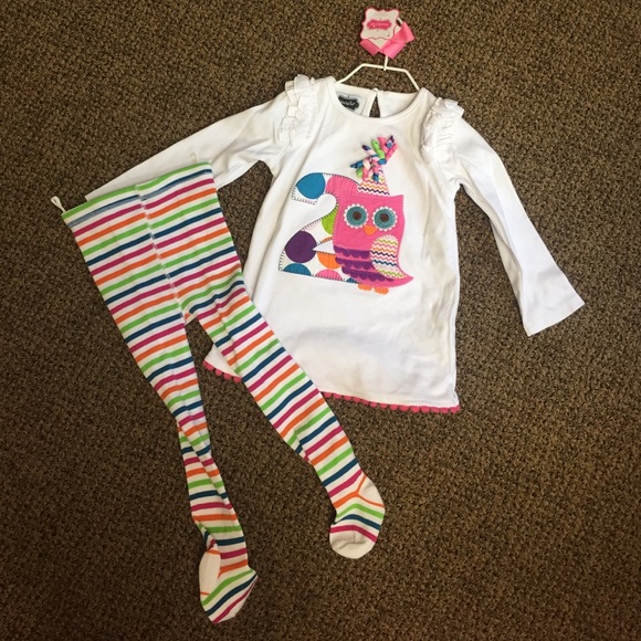 Mud pie little girls birthday outfit - Picture 1 of 4