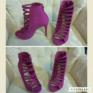 FINAL PRICE Fuschia heels with diamond sz 6.5