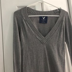 Gray Long Sleeve Shirt- American Eagle