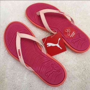 New Puma Pink Sandal Lux Sport Flip Flop Slipper 8