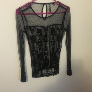 Guess lace long sleeve shirt