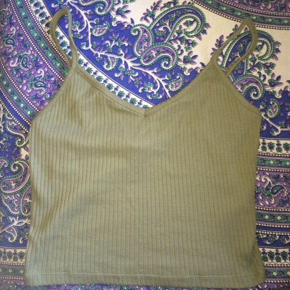 Ribbed crop tank top