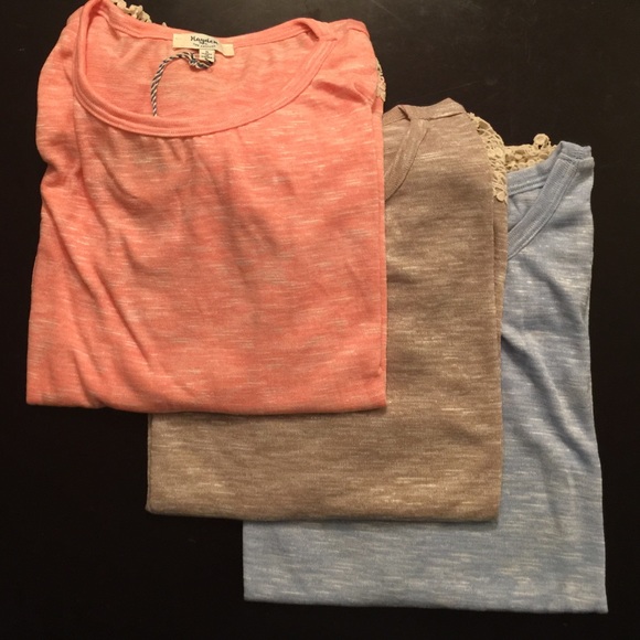 🆕SAVANNAH Lace Trim Soft Tee - LATTE - Picture 3 of 3