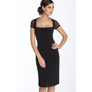 Maggy London Black Pleated Dress