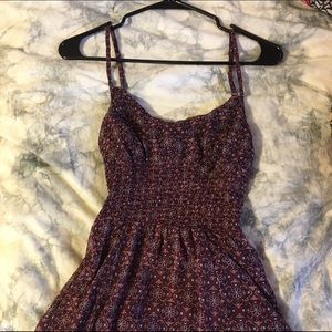 Printed Abercrombie Maxi W/Sheer Panels and Cutout