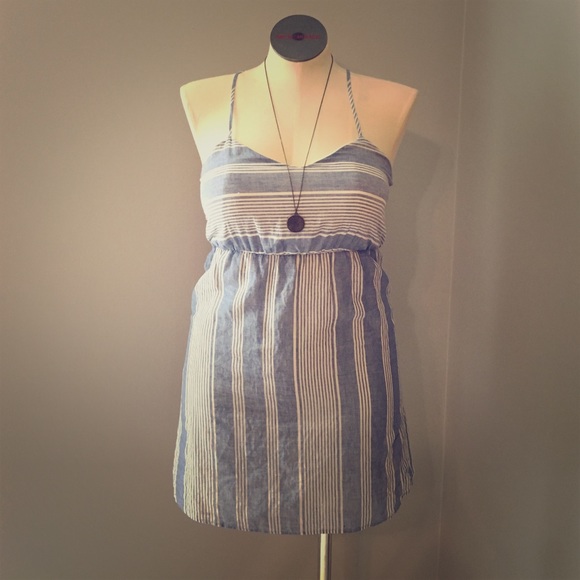 Cotton Blue and White Striped dress by Whisper