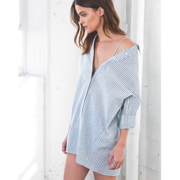 🆕CAMILLA Boyfriend Stripe Shirt - LIGHT BLUE - Picture 3 of 4