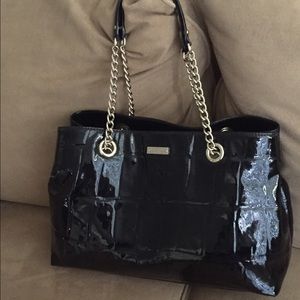 SHIPS TODAY! KATE SPADE BLACK PATENT TOTE BAG!