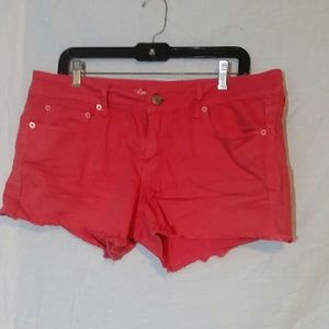 Pink-Red jean shorts