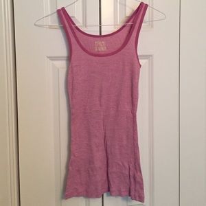 Purple and white striped tank top