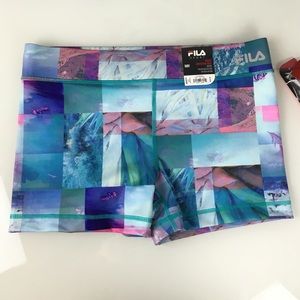 FILA workout sports running compression shorts