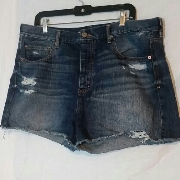 High waisted jean shorts