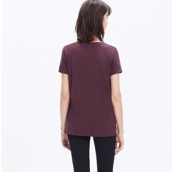 Madewell Whisper Cotton V-Neck Pocket Tee - Picture 3 of 3