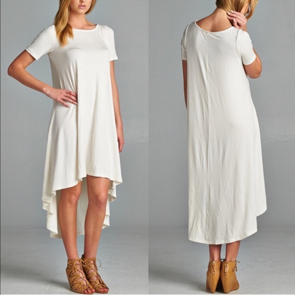 🆕LYA hi low flowy dress - IVORY/BLACK - Picture 2 of 2