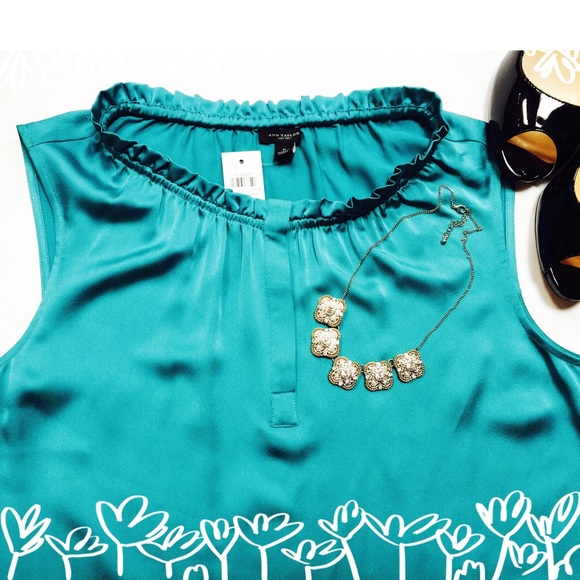 Silky Teal Sleeveless Blouse