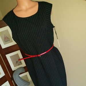 Nwt Calvin Klein black pinstripe dress