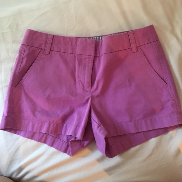 Purple J crew 3 in chino shorts