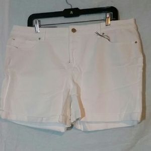 New with tags White jean shorts
