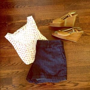 LOFT Dark Denim Shorts