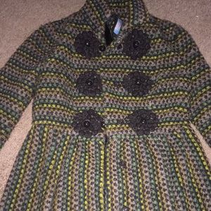 Plenty by Tracy Reese ANTHROPOLOGIE peacoat 0 EUC