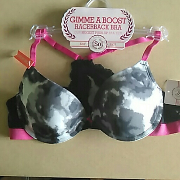 NWT pushup lace racerback bra