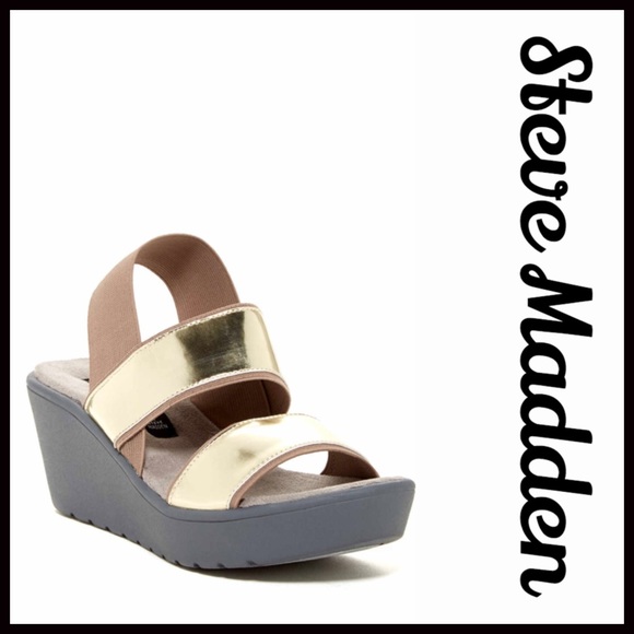 ❌SOLD 1-HOUR SALE❗️STEVE MADDEN SANDALS Metallic - Picture 4 of 4