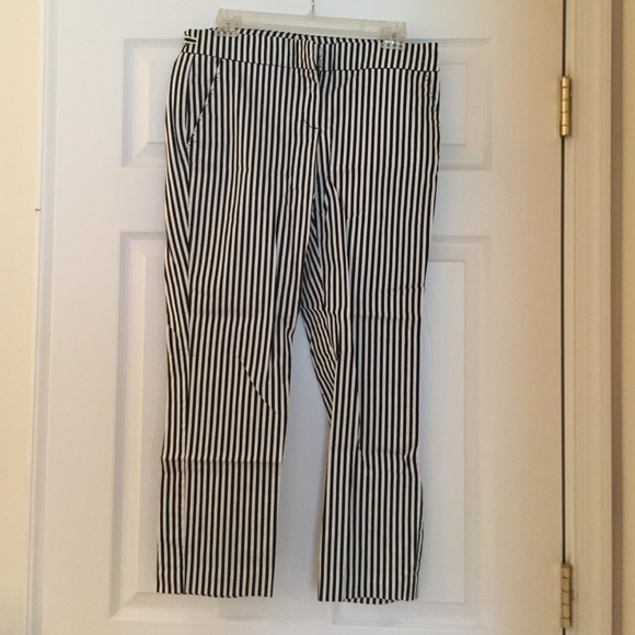 Black and White Vertical Stripe Pants