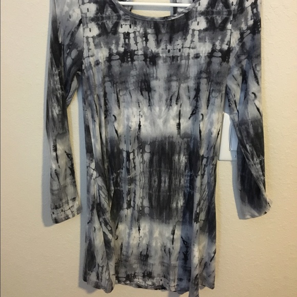 Tye dye grey and white dress