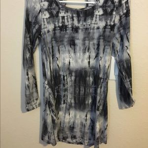Tye dye grey and white dress