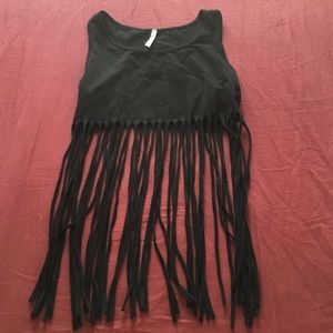 Black fringe shirt