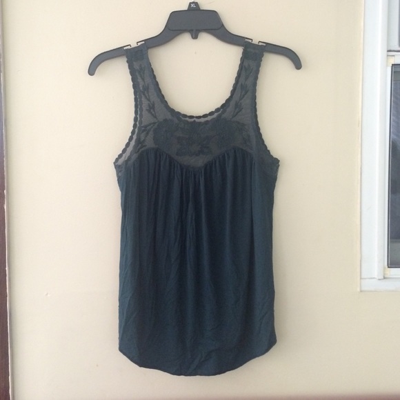 AEO green lace panel tank