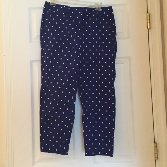 J. Crew stretch polka dot pants