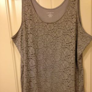 Grey lace tank top