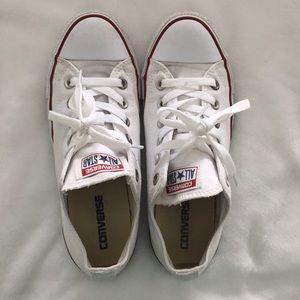 White Low Top Chuck Taylor Converse Sneakers
