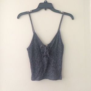 Don't ask why NWT Lace up crop top